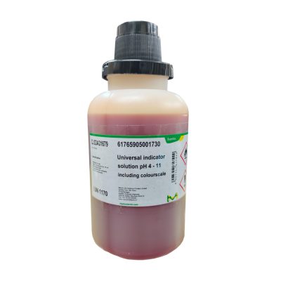Universal Indicator Solution (pH 4–11) Laboratory Grade Liquid Reagent for Accurate pH Testing and Chemical Analysis.