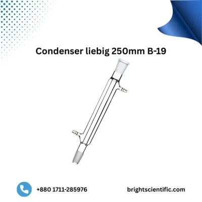 Condenser Liebig 250mm B-19 – High-Quality Laboratory Glassware