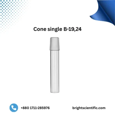 Cone Single B-19/B-24 – Precision Glass Joint Adapter for Laboratory Use