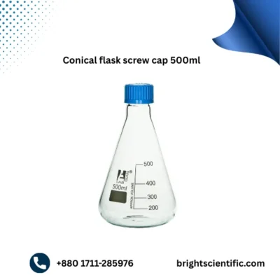 Conical Flask Screw Cap 500ml – Durable Laboratory Glassware