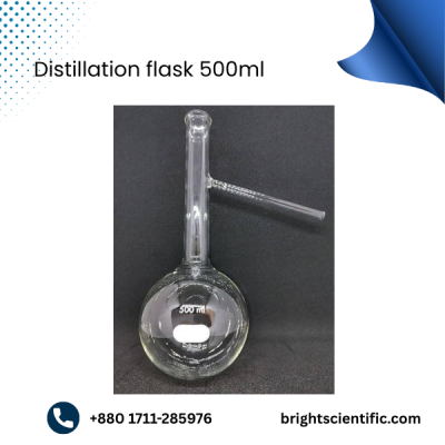 Distillation Flask 500ml – Durable Laboratory Glassware