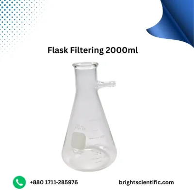 Filtering Flask 2000ml – Durable Laboratory Glassware for Precise Filtration