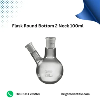Flask Round Bottom 2 Neck 100ml B-24,19– Lab Glassware