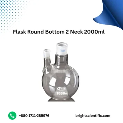 Flask Round Bottom 2 Neck 2000ml B-24,19– Laboratory Glassware