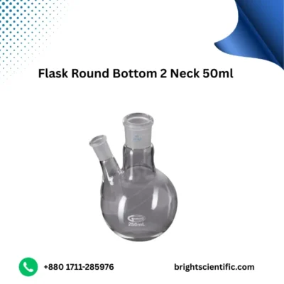 Flask Round Bottom 2 Neck 50ml B-24/14 | High-Quality Borosilicate Glass
