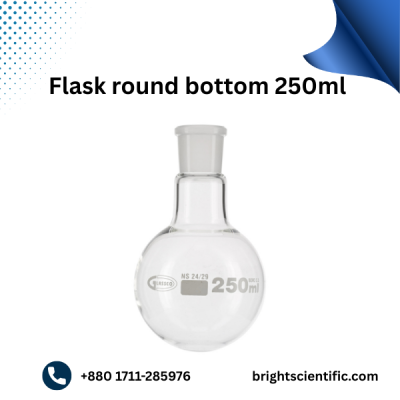 Flask Round Bottom 250ml B-29 | High-Quality Borosilicate Glass