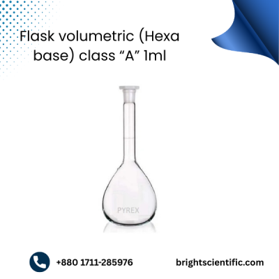 Flask Volumetric Hexa Base Class “A” 1ml – Ultra-Precision Lab Glassware