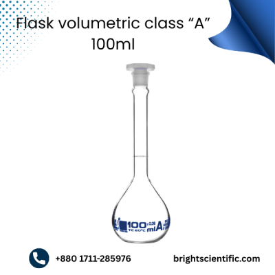 Flask Volumetric Class “A” 100ml – High-Accuracy Laboratory Measurement Flask