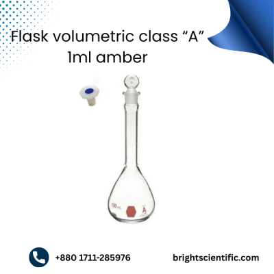 Flask Volumetric Class “A” 1ml Amber – Ultra-Precision Laboratory Glassware