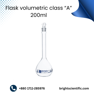 Flask Volumetric Class “A” 200ml – Precision Laboratory Measurement