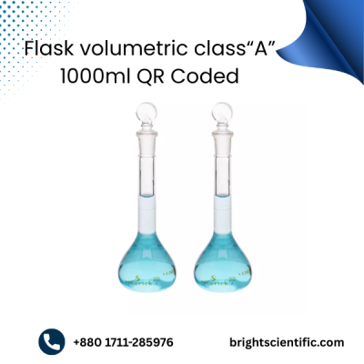 Flask Volumetric Class “A” 1000ml (QR Coded) – Precision Laboratory Measurement