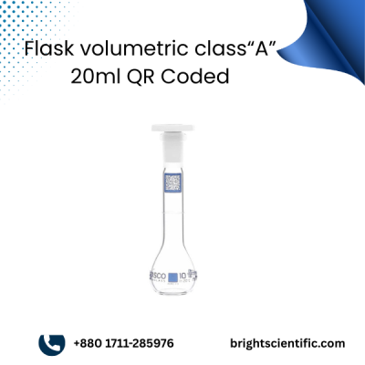 Flask Volumetric Class “A” 20ml (QR Coded) – Precision-Calibrated Laboratory Glassware