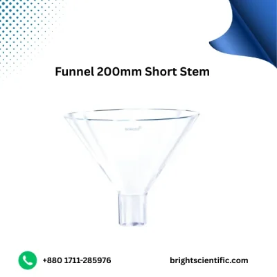 Funnel 200mm Short Stem – Durable Laboratory Glassware
