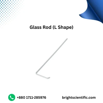 Glass Rod L Shape Borosilicate Laboratory Stirring Rod for Chemical Mixing and Sample Transfer
