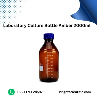 Laboratory Culture Bottle Amber  2000ml | Durable Media Storage