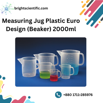 Measuring Jug Plastic Euro Design Beaker for Laboratory Liquid Measurement