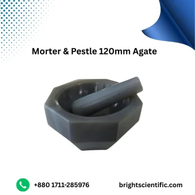 Morter & Pestle 120mm Agate | Premium Lab Grinding Set