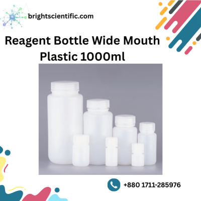 Reagent Bottle Wide Mouth Plastic 1000ml