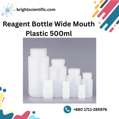 Reagent Bottle Wide Mouth Plastic 500ml