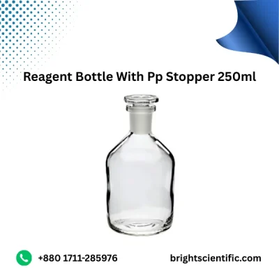Reagent Bottle With PP Stopper 250 ml – Durable Lab Glassware