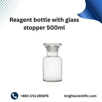 Reagent Bottle With Glass Stopper 500ml – Premium Lab Glassware