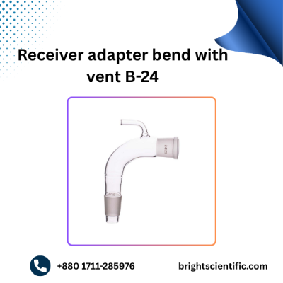 Receiver Adapter Bend with Vent B-24 | High-Precision Lab Glassware