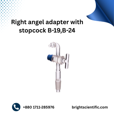 Right Angle Adapter with Stopcock B-19 & B-24 – Laboratory Glassware Connector