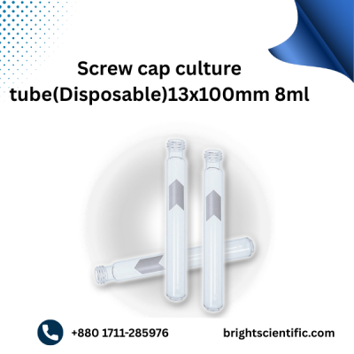 Screw Cap Culture Tube (Disposable) 13x100mm 8ml – Lab Sample Tubes