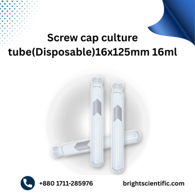 Screw Cap Test Tube 15x125mm 10ml – Durable Lab Glassware