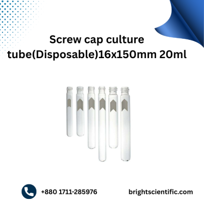 Screw Cap Culture Tube (Disposable) 16x150mm 20ml – Lab Sample Tubes