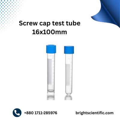 Screw Cap Test Tube 16x100mm – Premium Laboratory Glassware