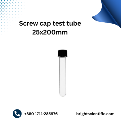 Screw Cap Test Tube 25x200mm – Durable Laboratory Glassware