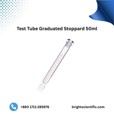 Test Tube Graduated Stoppered 50ml B-19 – Precision Glass Lab Tube