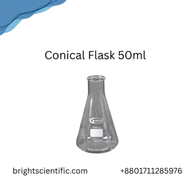 Conical Flask Graduated Narrow Mouth 50ml – Precision Laboratory Glassware