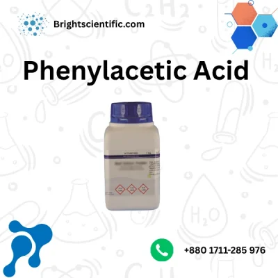 Phenylacetic Acid (C₈H₈O₂) high purity laboratory reagent for organic synthesis, pharmaceutical research, analytical chemistry, and chemical manufacturing.