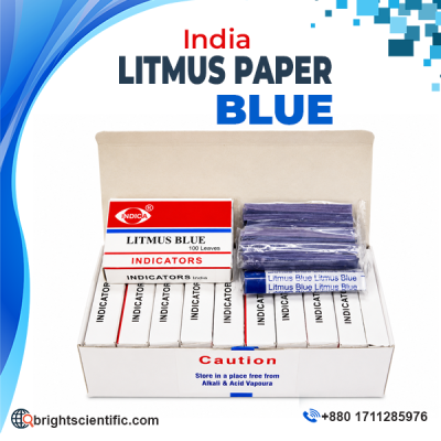 INDICA Blue Litmus Paper 100 Leaves Laboratory pH Indicator Paper
