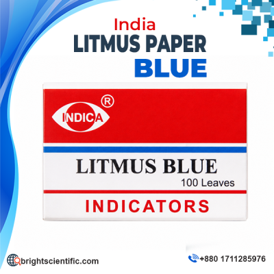 INDICA Blue Litmus Paper 100 Leaves Laboratory pH Indicator Paper