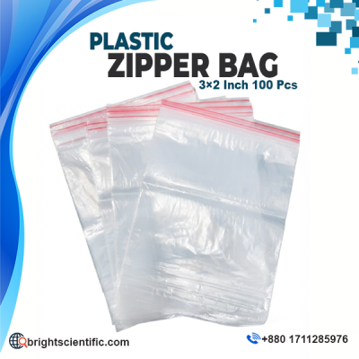 Plastic Zipper Bag 3 × 2 Inch Clear Resealable Poly Bag for Laboratory, Sample Storage & Packaging