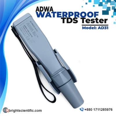 ADWA Waterproof TDS Tester AD31 digital EC TDS and temperature meter for laboratory water quality testing.
