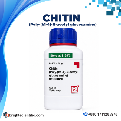 SRL Chitin (Poly-(β1-4)-N-acetyl Glucosamine) Extrapure 25g Bottle – High Purity Laboratory Chemical