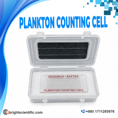 Sedgwick-Rafter Plankton Counting Cell with Precision Grid for Microscope Plankton Analysis