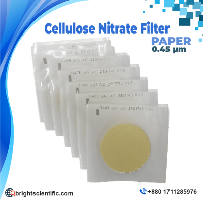 Sartorius Cellulose Nitrate Membrane Filter 0.45 µm 47 mm sterile membrane filter for laboratory filtration and microbiological analysis.
