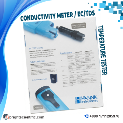 HANNA DiST®5 (HI-98311) Waterproof EC/TDS Tester for accurate water quality testing with 1–1999 ppm measurement range.