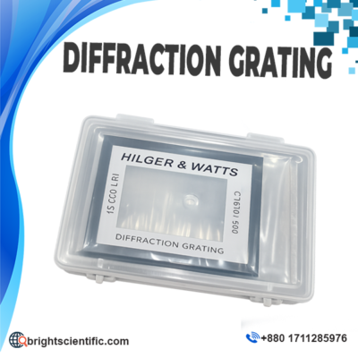 Hilger & Watts Diffraction Grating 15,000 LPI precision optical grating for spectroscopy and laboratory wavelength analysis.
