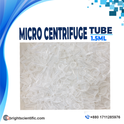 CAPP Micro Centrifuge Tube 1.5mL (500 Pcs) Clear Polypropylene Laboratory Tube RNase DNase DNA & Pyrogen Free