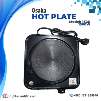 Osaka Hot Plate Model 162D 1500W laboratory hot plate with cast iron heating plate for chemical laboratories, research, pharmaceutical, and educational applications.