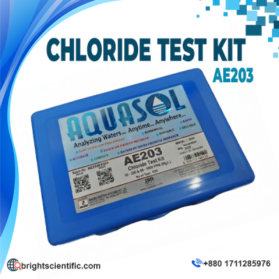 AQUASOL Chloride Test Kit AE203 portable water testing kit for accurate chloride analysis in laboratory, industrial, environmental, and water quality testing applications.