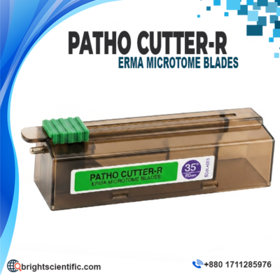 PATHO CUTTER-R ERMA Microtome Blades 35° 80mm for precise histopathology tissue sectioning and laboratory microtome applications.