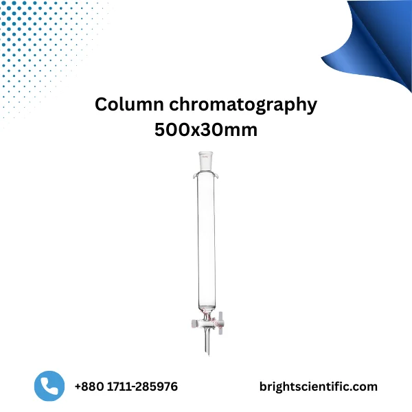 Column-chromatography-500x30mm.webp Column Chromatography 500x30mm – Durable Glass Column for Laboratory Separation - Image 1