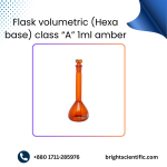Flask Volumetric Hexa Base Class “A” 1ml Amber – Ultra-Precision Lab Glassware